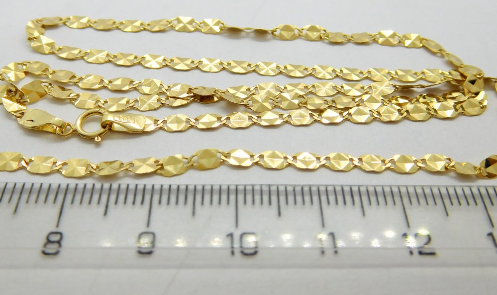 Klenoty Budín Dámský široký mohutný zlatý gravírovaný řetízek 585/3,00gr 50cm HK6215