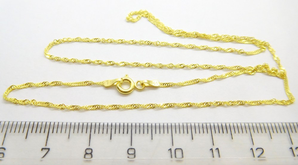 Klenoty Budín Dámský prodloužený zlatý řetízek TWIST 585/1,51gr 55cm 01507