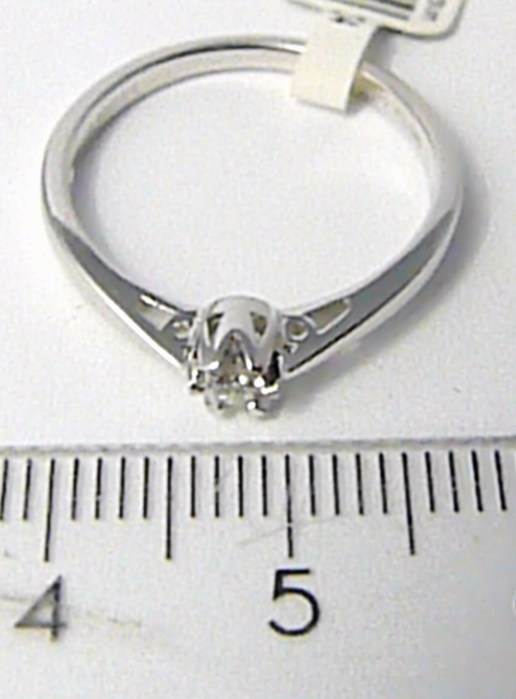 Klenoty Budín Zásnubní diamantový prsten z bílého zlata 0,07ct vel.libovolná 3861313