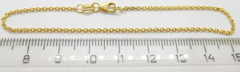 Klenoty Budín Dámský pevný zlatý náramek ze žlutého zlata 585/1,41gr 18cm HK7103