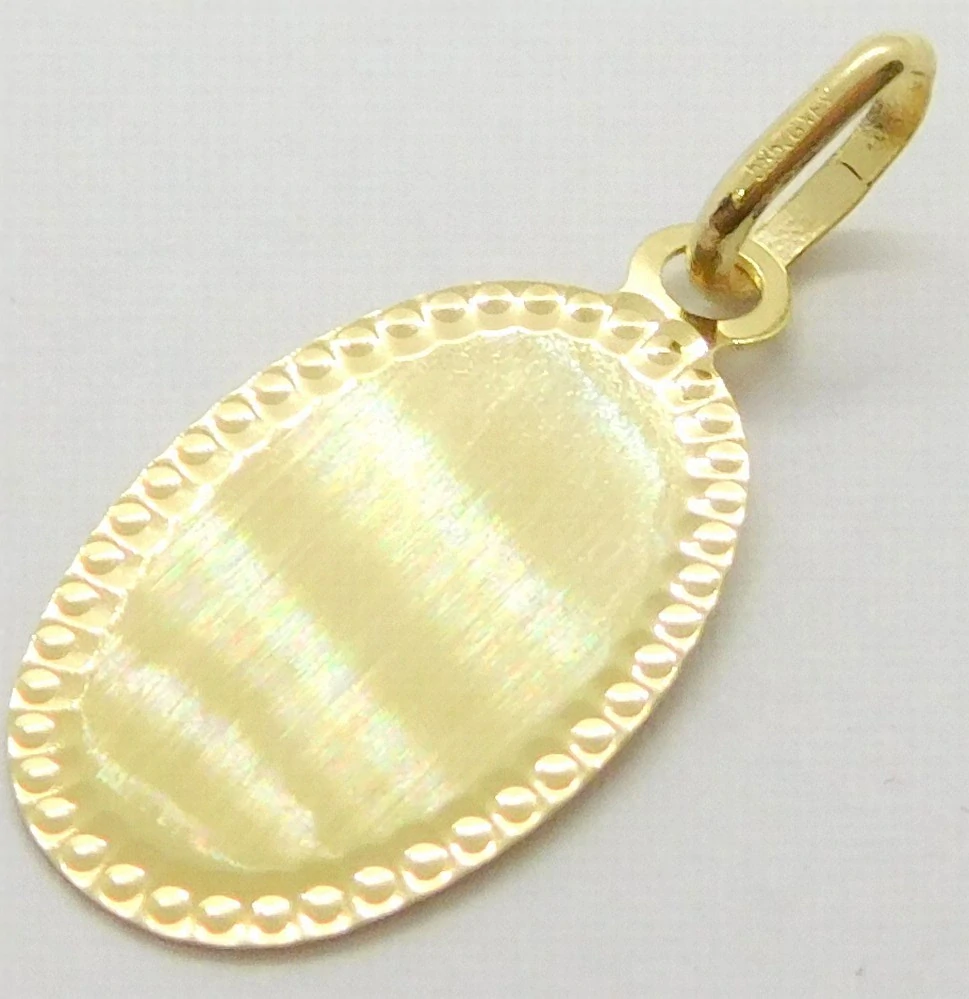 Klenoty Budín Zlatý přívěsek oválek vhodný ke gravírování 585/0,55gr 02443