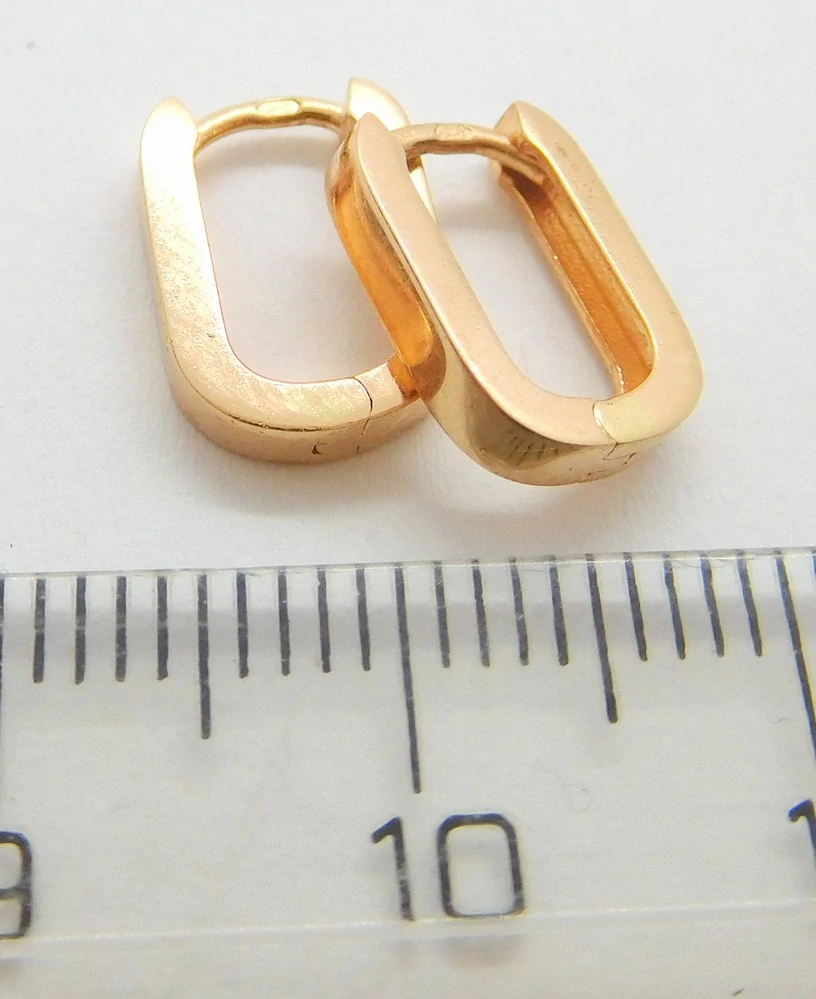 Klenoty Budín Dívčí zlaté náušnice z růžového zlata podkovy 585/1,49gr 03137