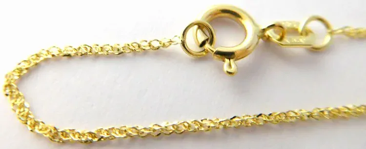 Klenoty Budín Dámský levný zlatý řetízek - vzorovaný 585/0,8gr 45cm 3640000