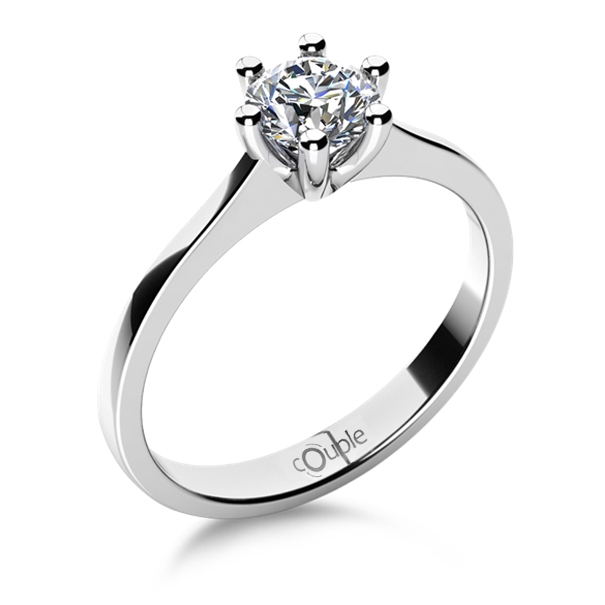Menorka - zásnubní prsten s diamantem COUPLE - 585/1,80gr 6869090