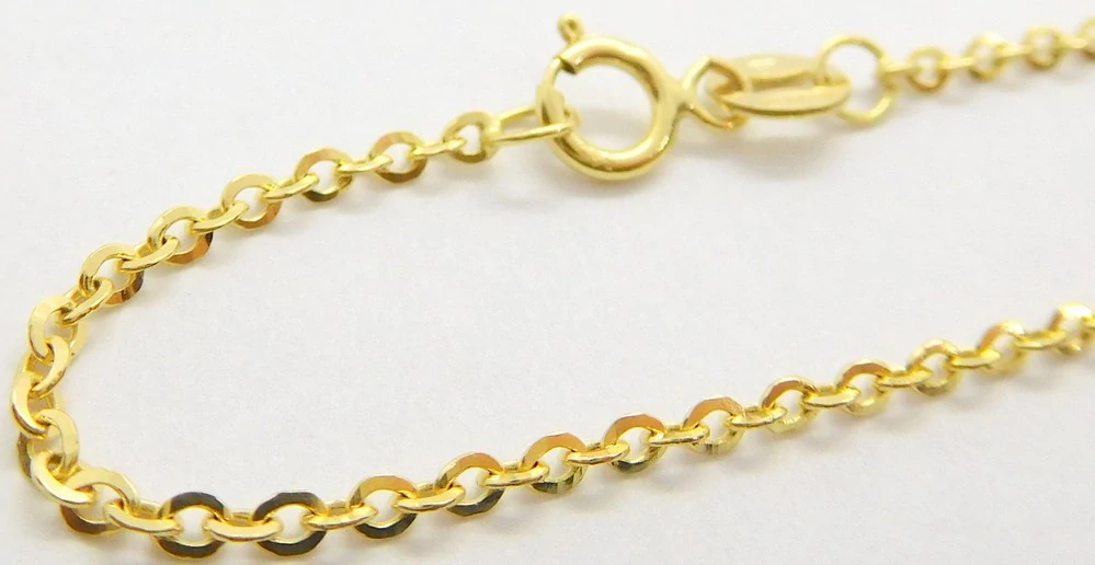 Klenoty Budín Dámský zlatý pevný náramek ze žlutého zlata ANKER 585/1,08gr 19cm HK7123