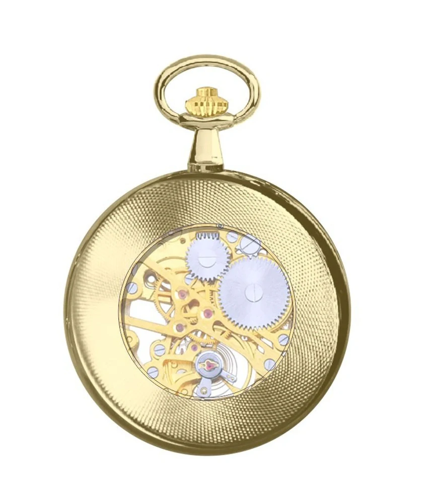 JVD Mechanické luxusní čitelné pozlacené kapesní hodinky JVD LK17