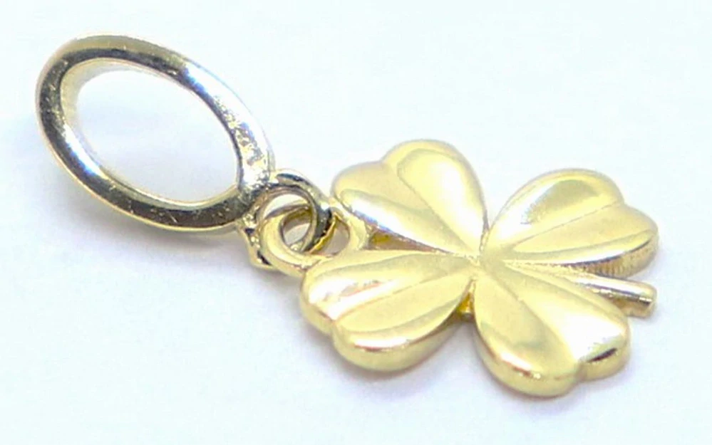 Klenoty Budín Dámský zlatý přívěsek ze žlutého zlata čtyřlístek pro štěstí 585/0,40gr HK3244
