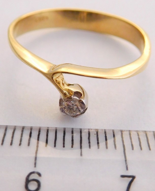 Klenoty Budín Zásnubní zlatý diamantový prsten s diamantem vel. 60 585/1,94gr 17-01 203 T284