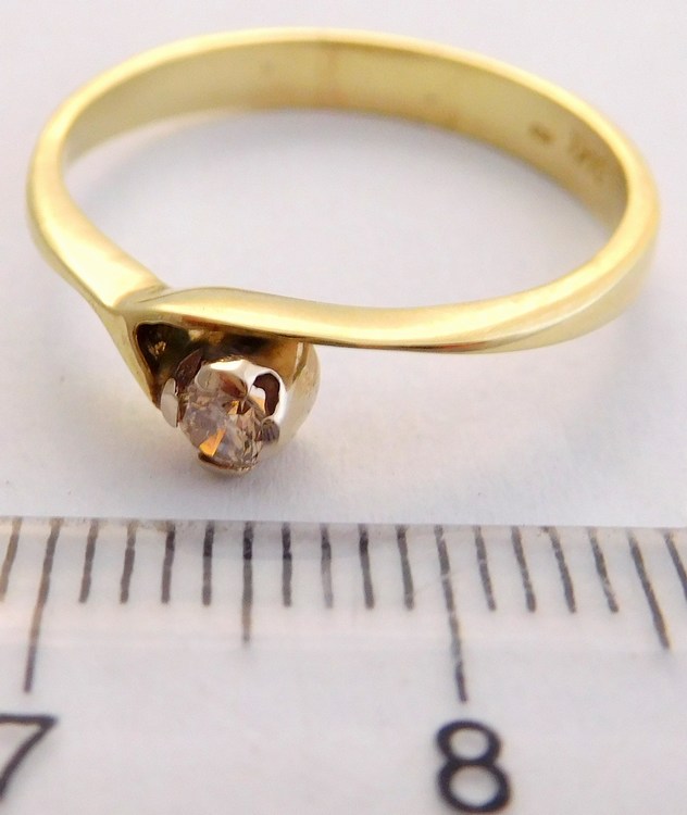Klenoty Budín Zásnubní zlatý diamantový prsten s diamantem vel. 59 585/2,19gr 17-01 204 T283