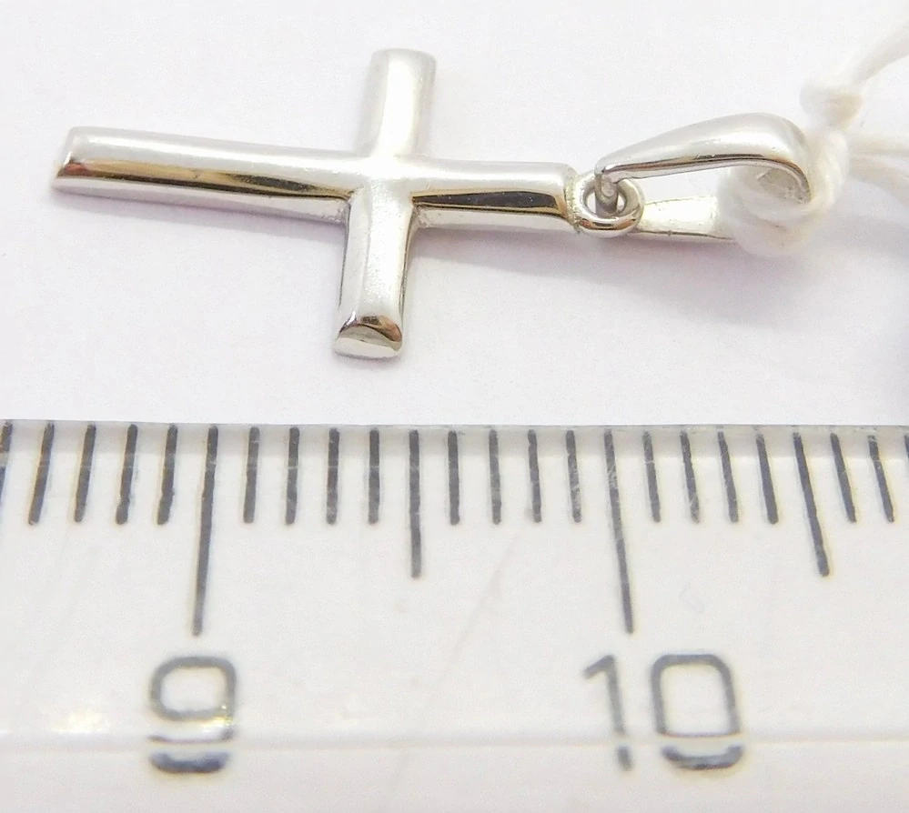 Klenoty Budín Zlatý přívěsek z bílého zlata - křížek 585/0,57gr HK3258