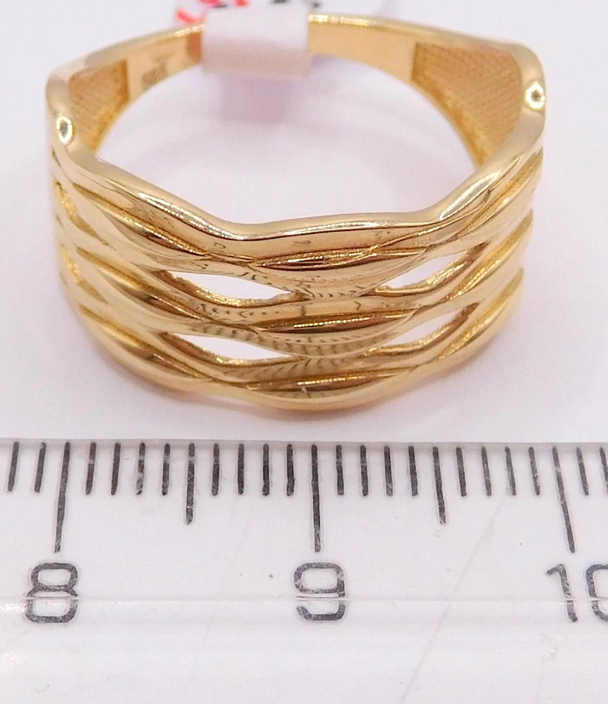 Klenoty Budín Dámský mohutný zlatý prsten 585/3,32gr vel. 60 HK1269