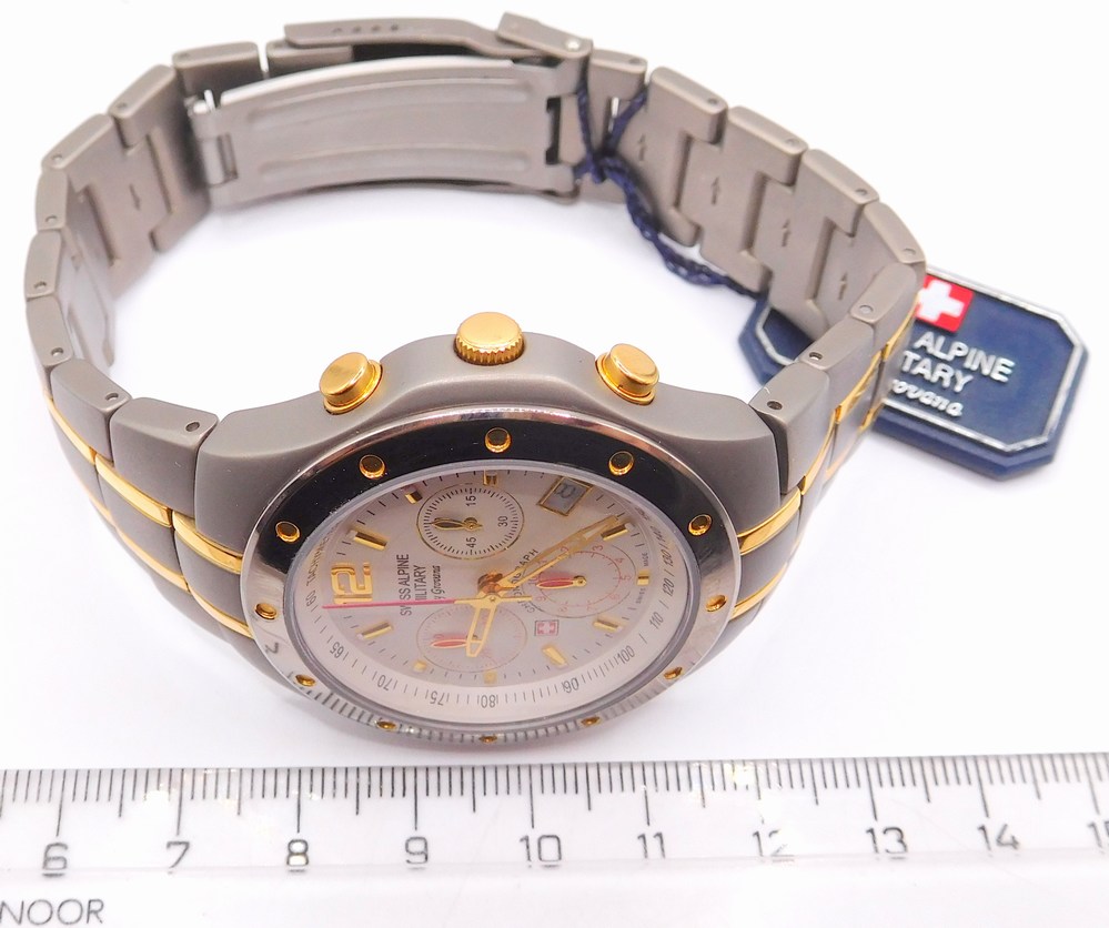 GROVANA Luxusní pánské švýcarské titanové hodinky Swiss Alpine Millitary by Grovana 1532.9122