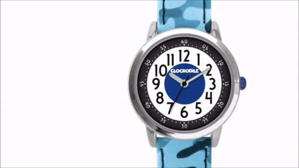 CLOCKODILE Svítící šedé chlapecké hodinky CLOCKODILE ARMY CWB0032 s maskáčovým vzorem