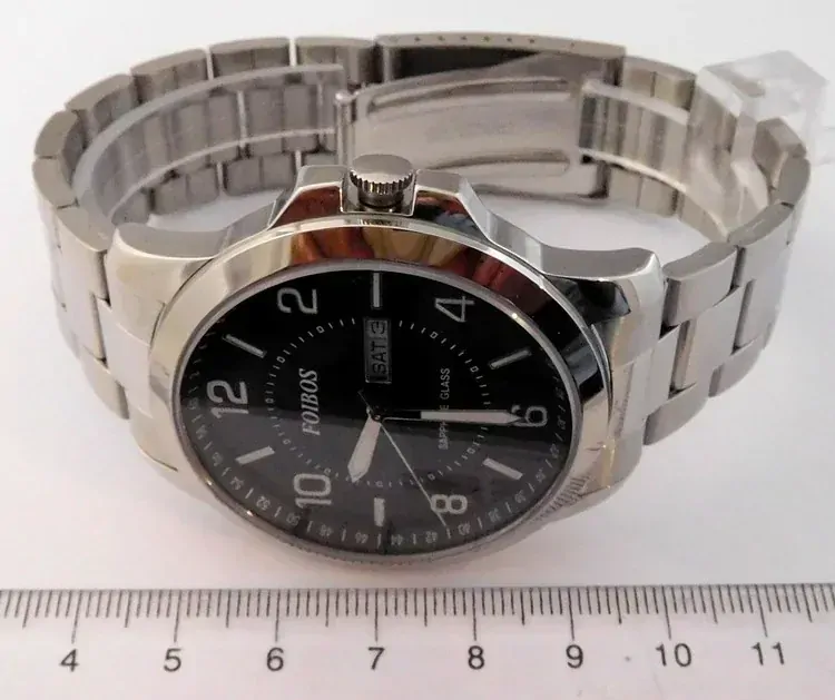 Foibos Mohutné přehledné pánské vodotěsné hodinky Foibos CK7090.2 - 10ATM se safírovým sklíčkem