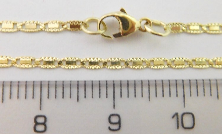 Klenoty Budín Zlatý gravírovaný náramek ze žlutého zlata 585/1,15gr 18cm 3040202