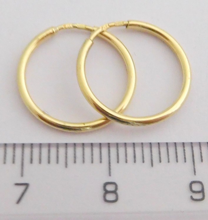 Klenoty Budín Zlaté malé kroužky ze žlutého zlata - hladké průměr 12mm 585/0,31gr H386