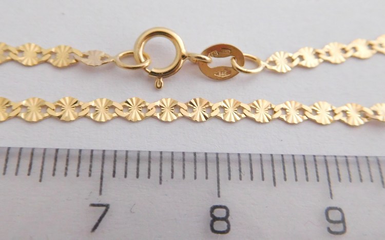 Dámský gravírovaný řetízek H6297 50cm 585/1,94g