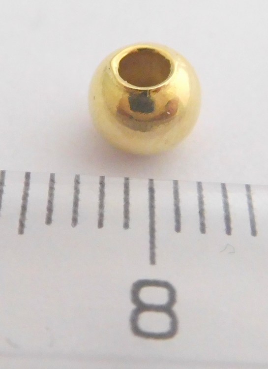 Klenoty Budín Zlatý přívěsek - zlatá kulička provlékací (korálek) na zlatý řetízek 585/0,25gr PK1Z