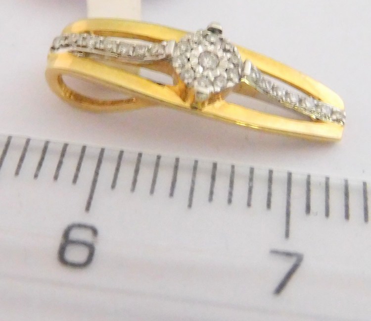 Klenoty Budín Zlatý diamantový přívěsek s diamanty 25x0,08CT 585/0,75gr 3820895