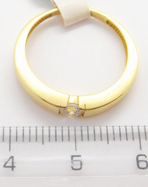 Klenoty Budín Zásnubní prstýnek ze žlutého zlata 585/1,70gr vel.50 HK1065