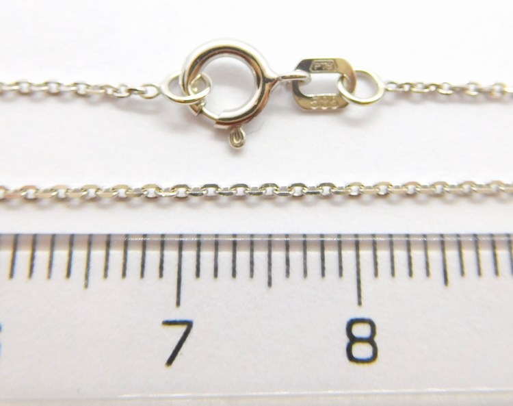 Klenoty Budín Přívěskový zlatý řetízek z bílého zlata ANKER 585/1,63gr 50cm HK6265