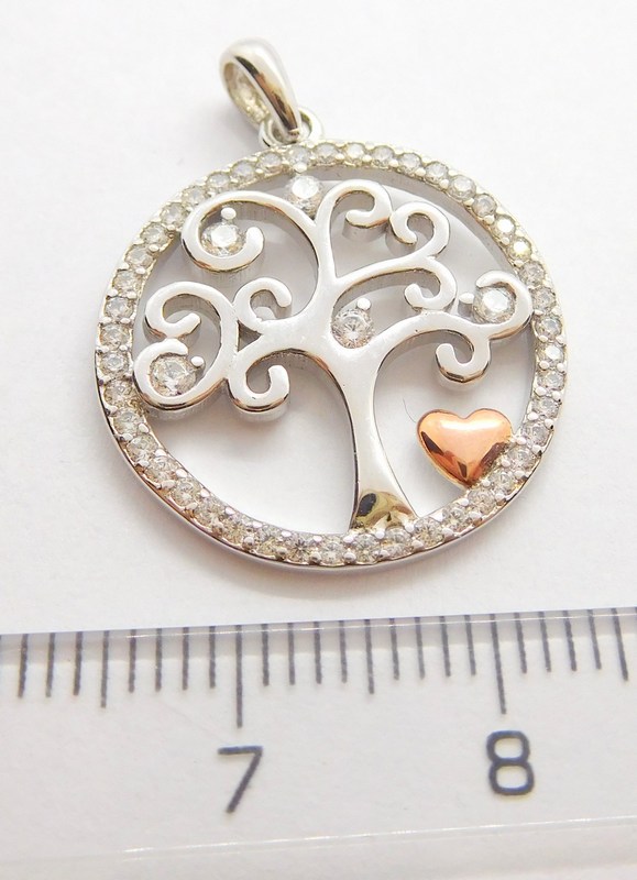 Klenoty Budín Stříbrný strom života - přívěsek se zirikony 925/1000 031097800001