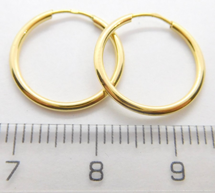 Klenoty Budín Zlaté kruhy ze žlutého zlata pr.16mm 585/0,38gr H156