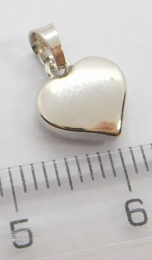 Klenoty Budín Zlatý přívěsek z bílého zlata - zlaté srdíčko hladké 585/0,36gr HK3272