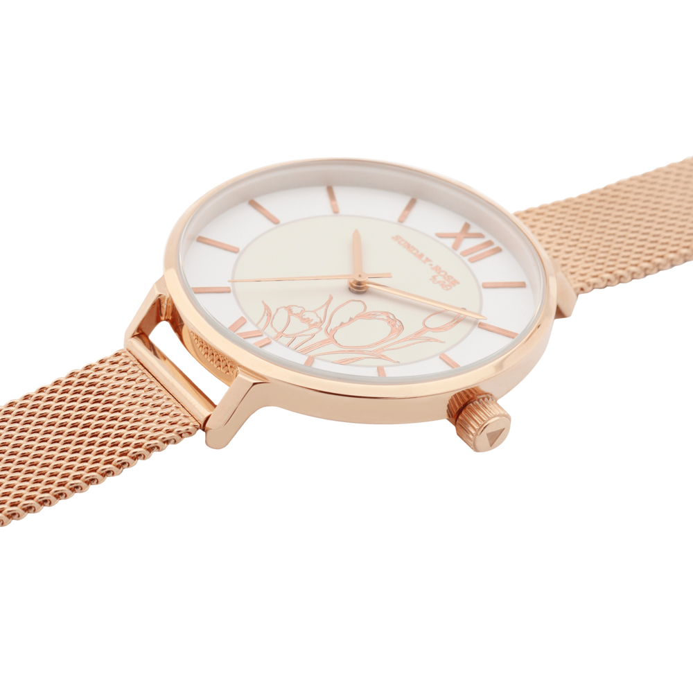 SUNDAY ROSE Dámské design luxusní designové hodinky SUNDAY ROSE Fashion Tulip SUN-F07