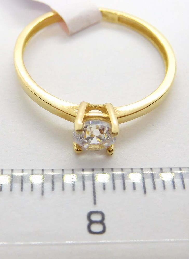 Klenoty Budín Dámský zásnubní zlatý prsten se zirkonem 585/1,19gr vel. 52 HK1119