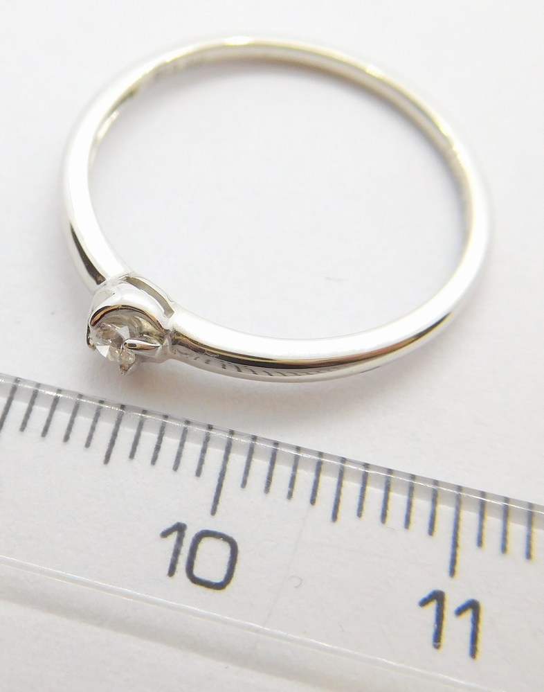 Klenoty Budín Zásnubní diamantový prsten z bílého zlata 0,06ct 585/1,60gr vel. 59 3861319