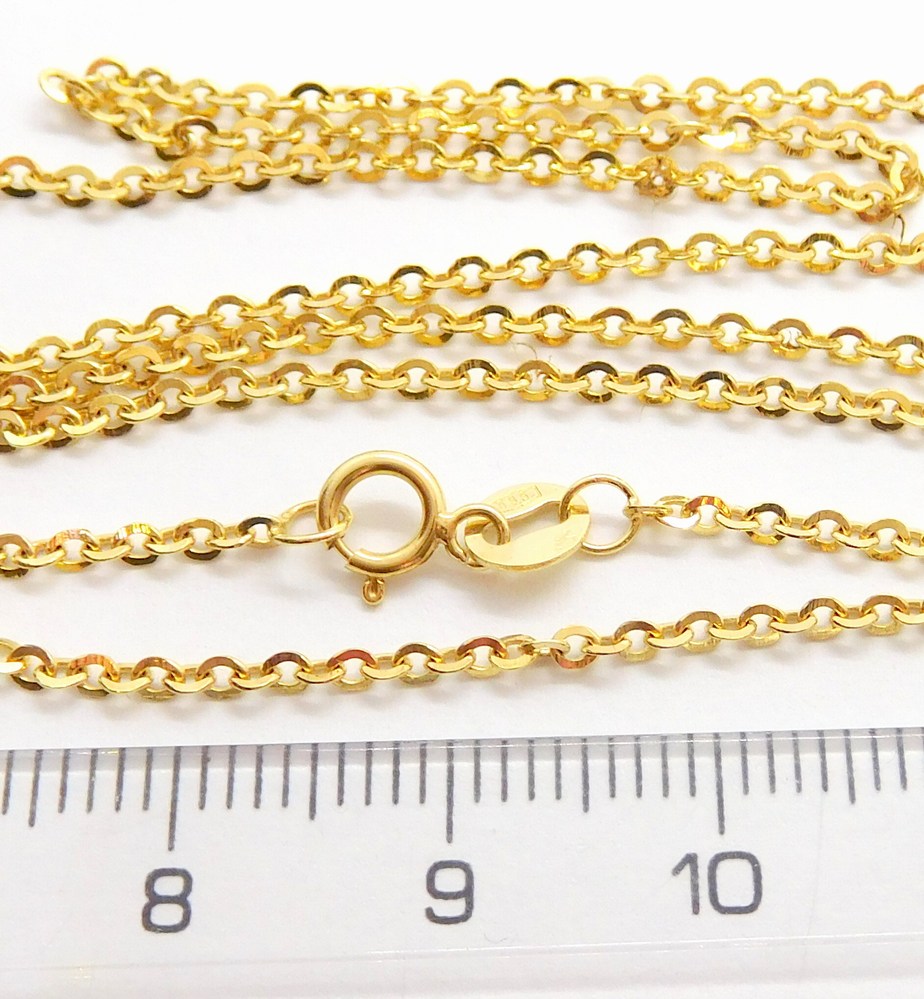 Klenoty Budín Dámský zlatý přívěskový řetízek ze žlutého zlata ANKER 585/2,37gr 45cm HK6077