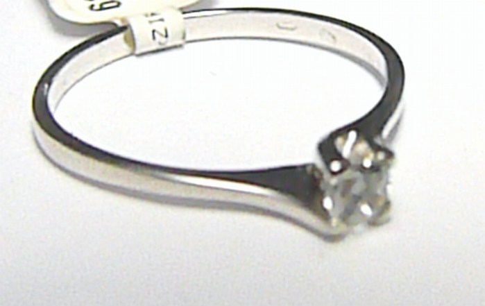 Klenoty Budín  Luxusní zásnubní prstýnek z bílého zlata se zirkonem 585/1,05 gr vel. 55 6860062