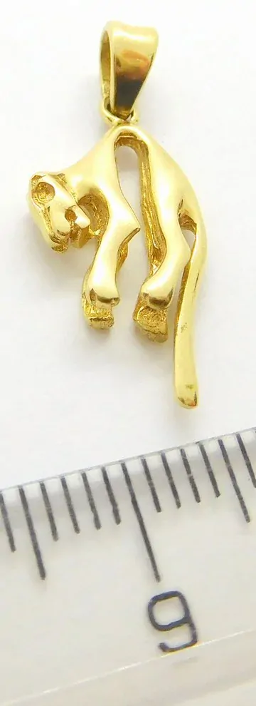 Klenoty Budín Velký zlatý přívěsek - prohnutá puma 585/1,61gr HK3187