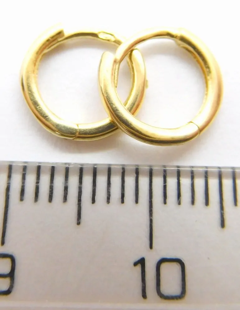 Klenoty Budín Dámské zlaté malé kruhy do ušního boltce (náušnice) 585/0,65gr 02220