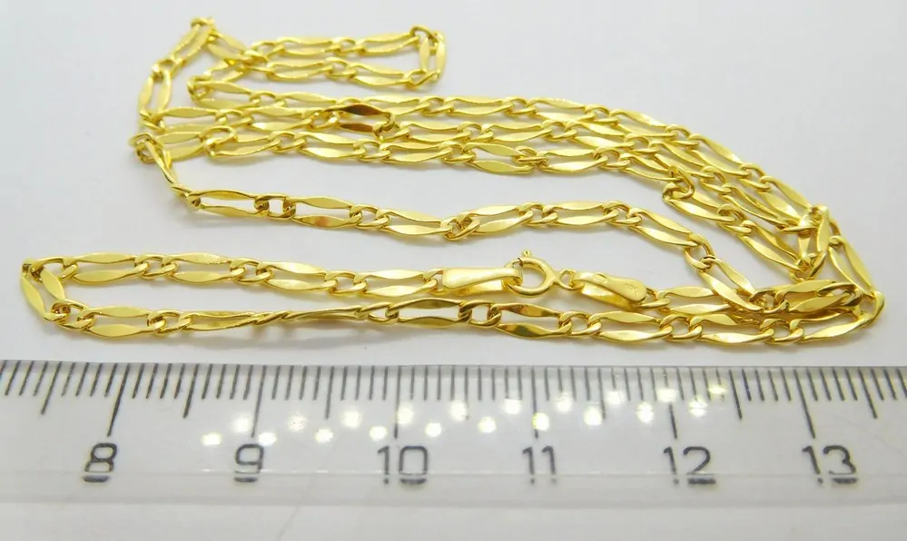 Klenoty Budín Pánský zlatý řetízek ze žlutého zlata KÁVOVÉ ZRNO 585/1,67gr 45cm HK6205