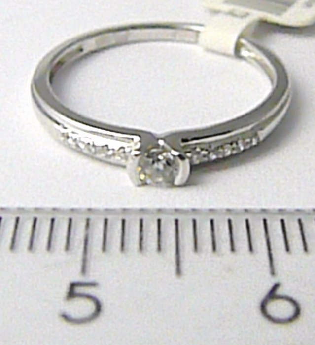 Klenoty Budín Zásnubní zlatý diamantový prsten posetý diamanty 11ks vel.49  3860829