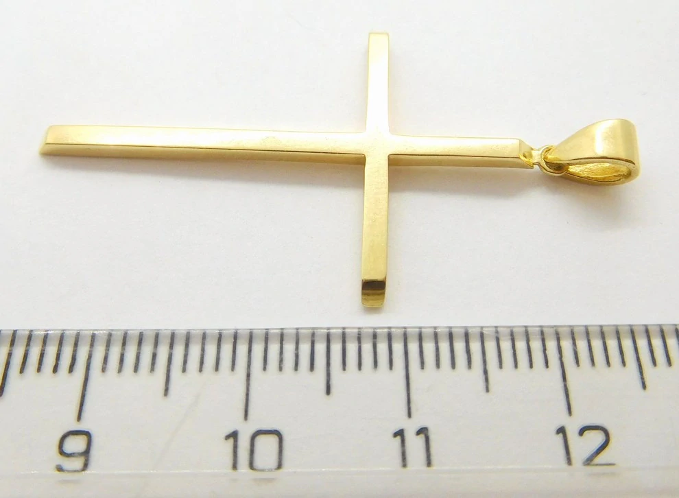 Klenoty Budín Dámský zlatý přívěsek obrovský křížek 585/1,66gr HK3193