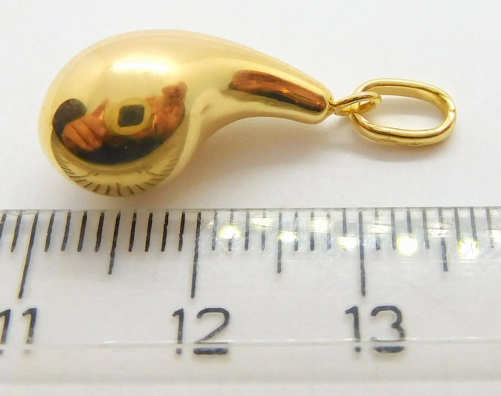 Klenoty Budín Dámský zlatý přívěsek - hladká kapka 585/1,07gr HK3209