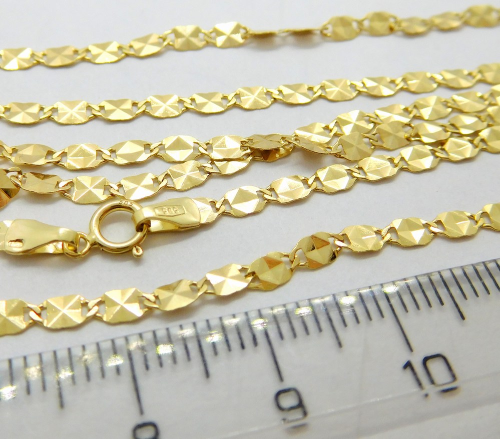 Klenoty Budín Dámský široký mohutný zlatý gravírovaný řetízek 585/3,00gr 50cm HK6215