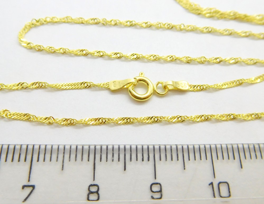 Klenoty Budín Dámský prodloužený zlatý řetízek TWIST 585/1,51gr 55cm 01507