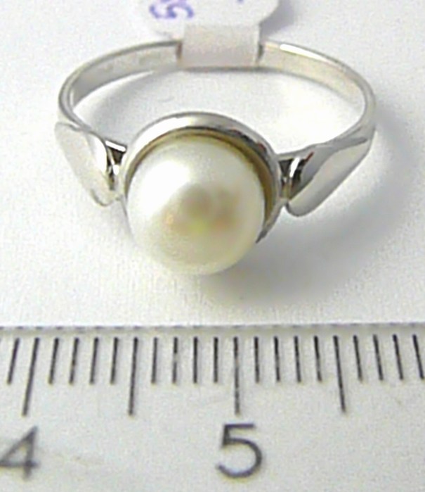 Klenoty Budín Dámský mohutný velký zlatý prsten s velkou bílou perlou 585/1,6 gr vel. 55 S115 POŠTOVNÉ ZDARMA!