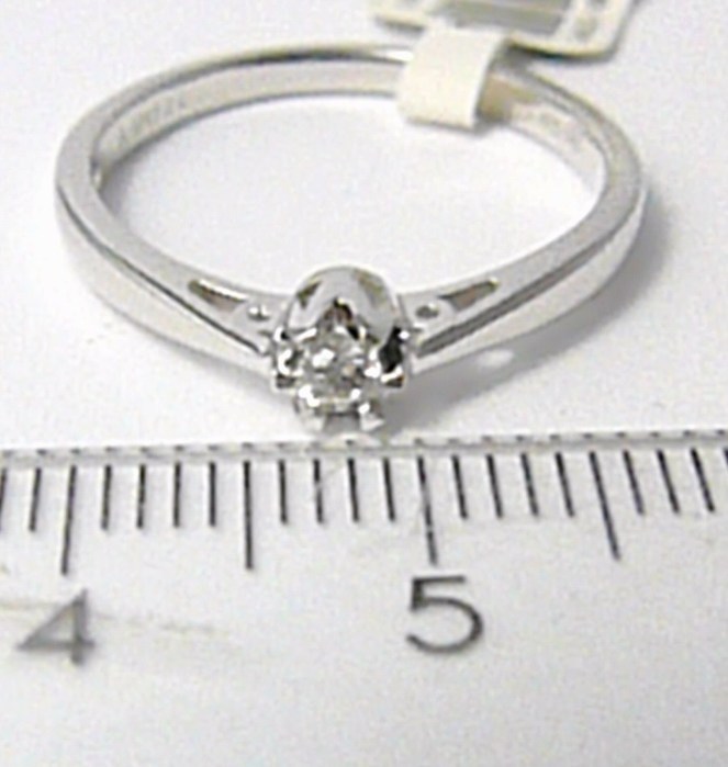 Klenoty Budín Zásnubní diamantový prsten z bílého zlata 0,07ct vel.libovolná 3861313