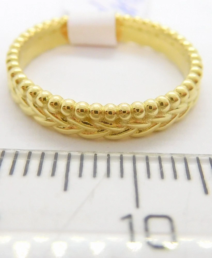 Klenoty Budín Dámský zlatý gravírovaný prsten 585/2,28gr vel. 50 HK1180