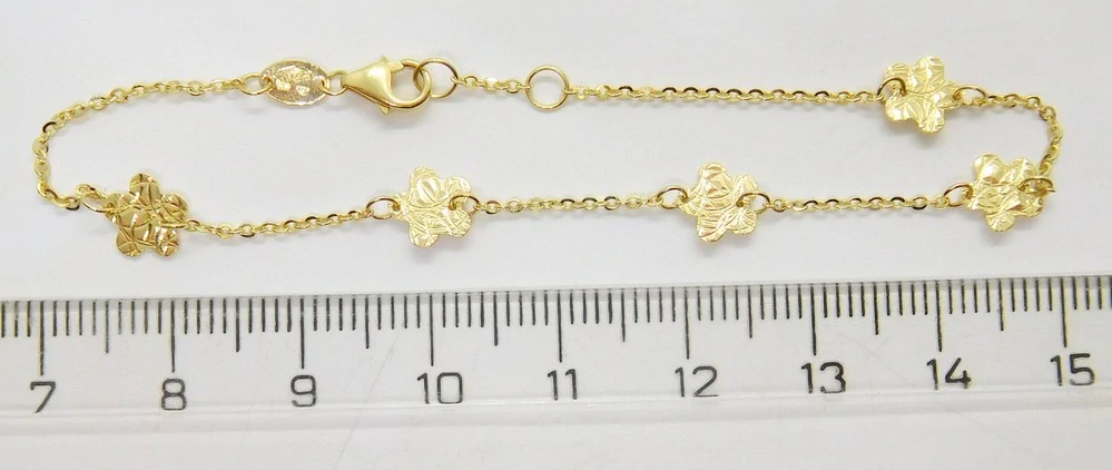 Klenoty Budín Dámský gravírovaný zlatý náramek 585/1,39gr 17,5cm HK7095