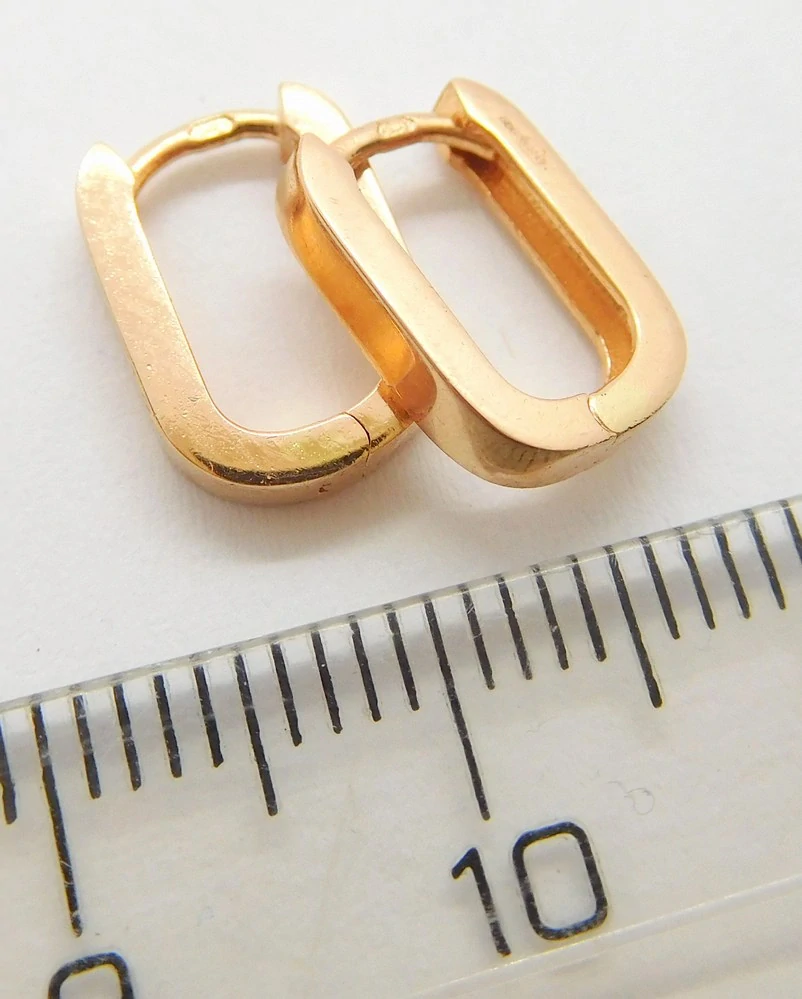 Klenoty Budín Dívčí zlaté náušnice z růžového zlata podkovy 585/1,49gr 03137