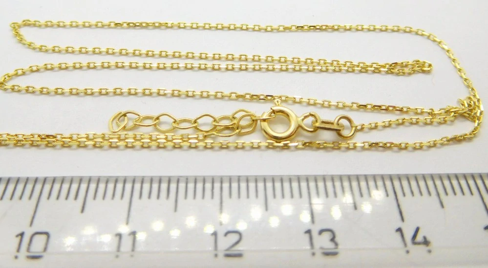 Klenoty Budín Dámský přívěskový zlatý řetízek anker prodlužovací 585/1,41gr 42+5cm HK6252