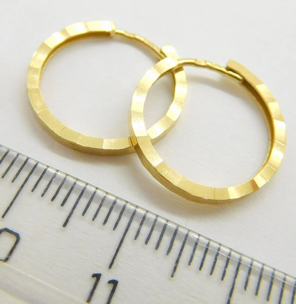 Klenoty Budín Dámské kruhové zlaté náušnice kruhy 585/1,29gr HK2322