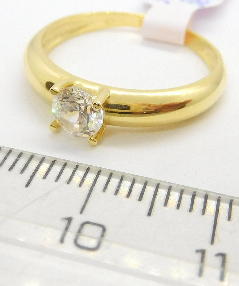 Klenoty Budín Zásnubní dámský zlatý prsten 585/2,14gr vel. 57 HK1236