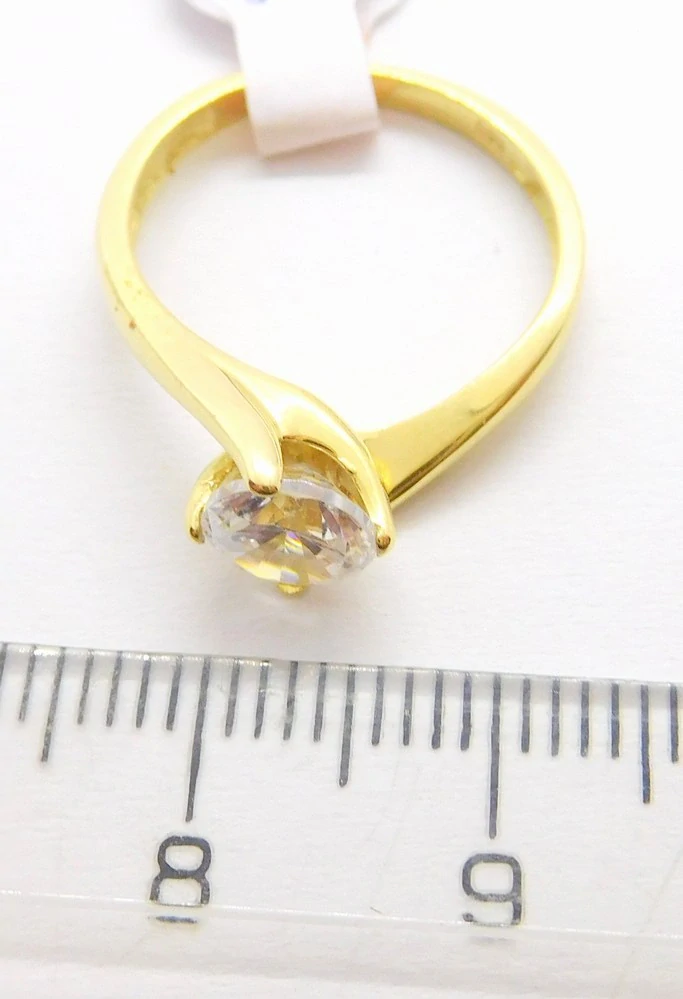 Klenoty Budín Zásnubní dámský zlatý prsten 585/2,15gr vel. 50 HK1231